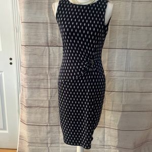 Ivanka Trump, sleeveless, lined dress size XS, navy and white